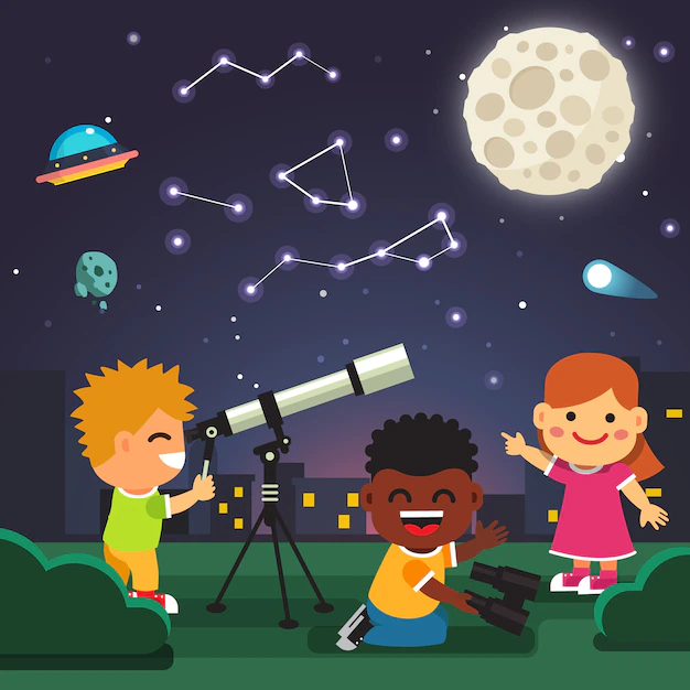 kids making telescope astronomical observations 3446 237