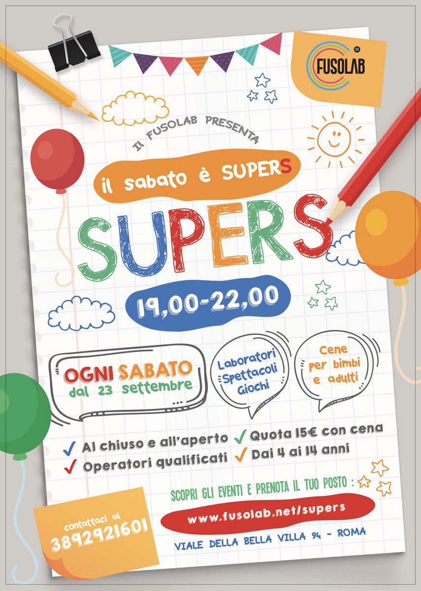 SuperS - eventi per bambin* e ragazz* - Novembre 2023