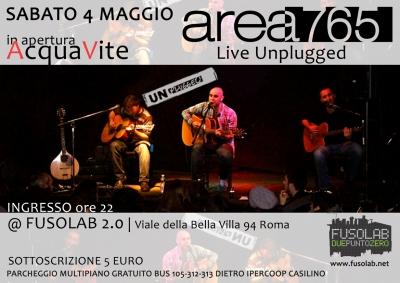 LIVE@FUSOLAB: Area765 + Acquavite in concerto - Sabato 4 Maggio