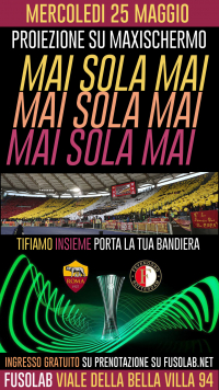 Finale Conference League - Roma Feyenord su maxischermo - 25 Maggio